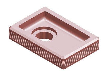 Oblong Dish with round outlet