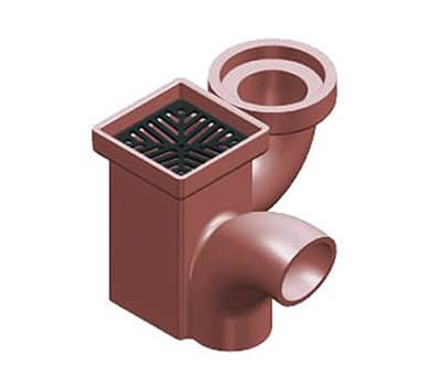 Square Gully Vertical Socketed Right Hand Inlet