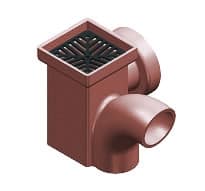 Square Gully Horizontal Socketed Right Hand Inlet