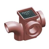 Square Gully Horizontal Socketed Right Hand and Back Inlets