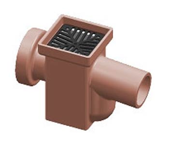 Square Inspection Gully Horizontal Socketed Back Inlet