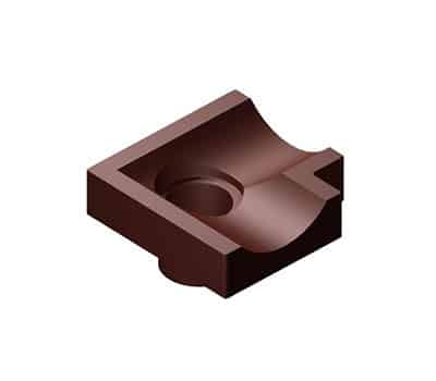 Dished Channel 90° Corner Piece with Drop Outlet