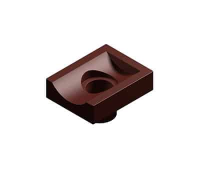 Dished Channel Stop End with Drop Outlet