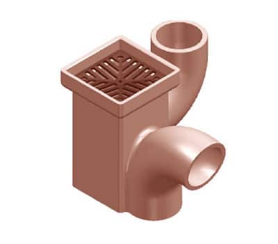 Square Gully Vertical Plain Right Hand Inlet