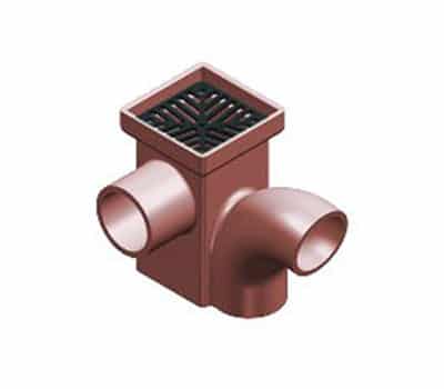 Square Gully Horizontal Plain Left Hand Inlet