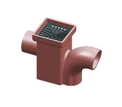 Square Gully Horizontal Plain Back Inlet