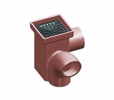 Square Gully Horizontal Plain Right Hand Inlet