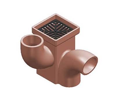 Square Gully Vertical Plain Left Hand Inlet