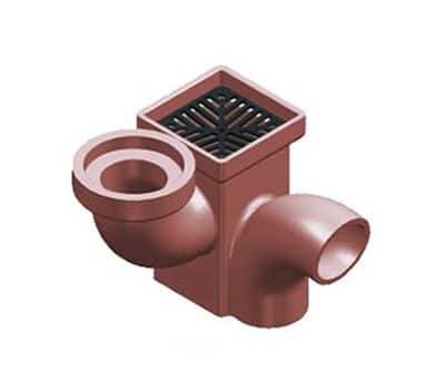 Square Gully Vertical Socketed Left Hand Inlet