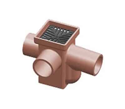 Square Inspection Gully Horizontal Plain Left Hand and Back Inlets