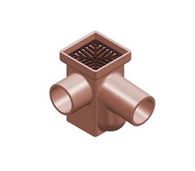 Square Inspection Gully Horizontal Plain Left Hand Inlet